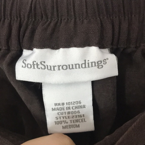 Soft surroundings ladies 100% tencel brown pants size medium - Picture 7 of 11